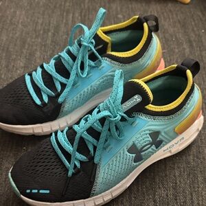 Under Armour Kids Sneakers - Black, Teal, Yellow